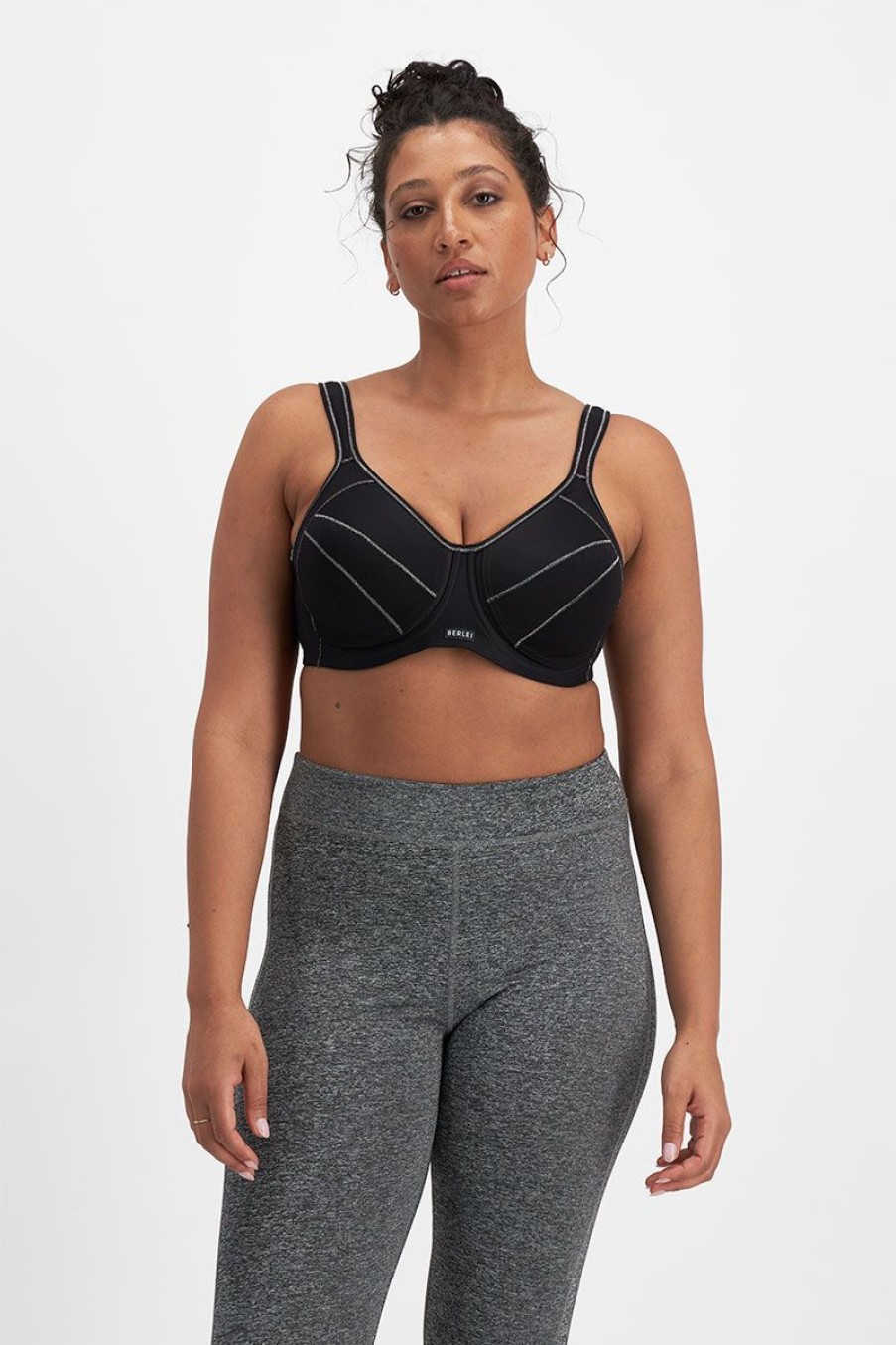 Curves Sport | Full Support Non-Padded Sports Bra Black