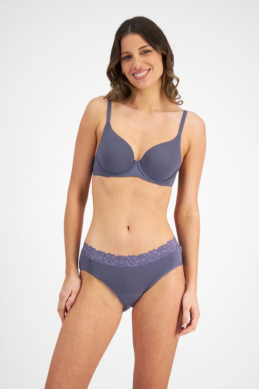 Underwear JocOnline | Jockey Parisienne Free Bikini Violet Slate