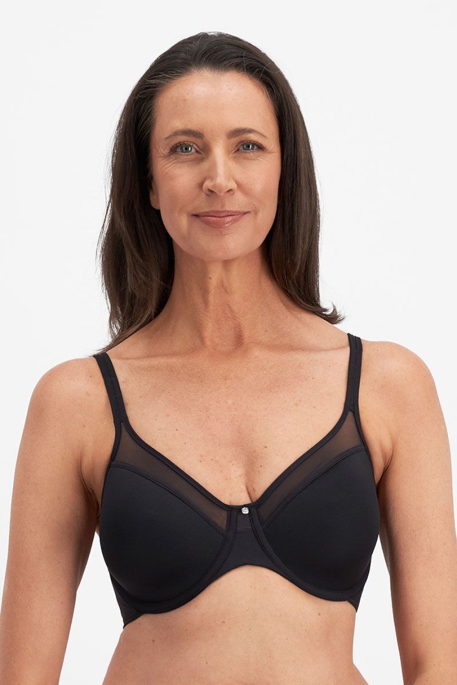 Bras Playtex | Playtex Ultralight Illusion Bra Black & Soft Taupe