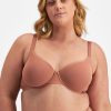 Curves Because | Because Lightly Lined Full Coverage Bra Rose Ochre