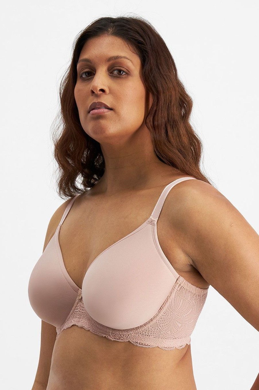 Bras Lift & Shape | Lift & Shape T-Shirt Spacer Bra Nude Lace