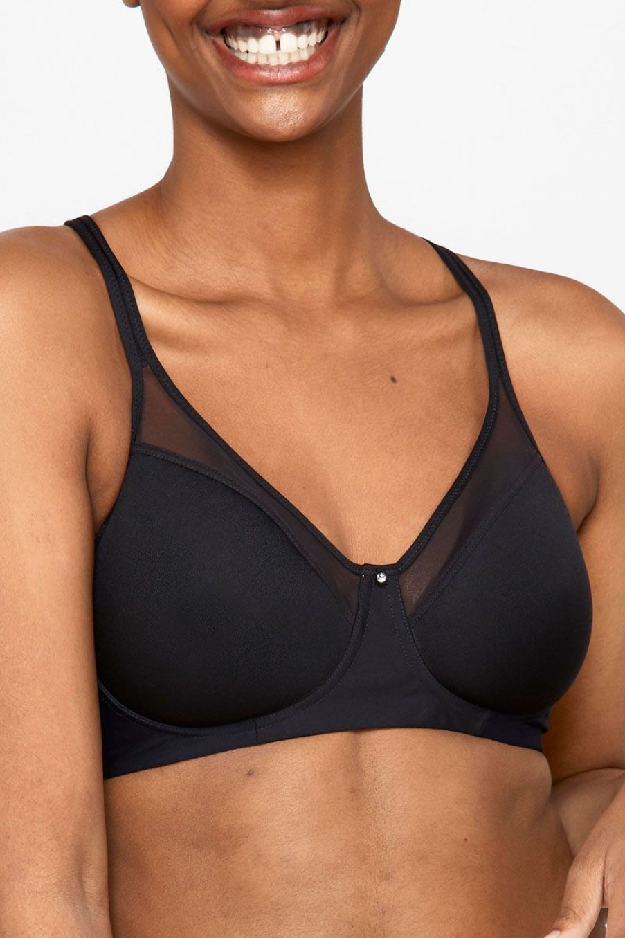 Curves Playtex | Playtex Ultralight Wirefree Bra Black