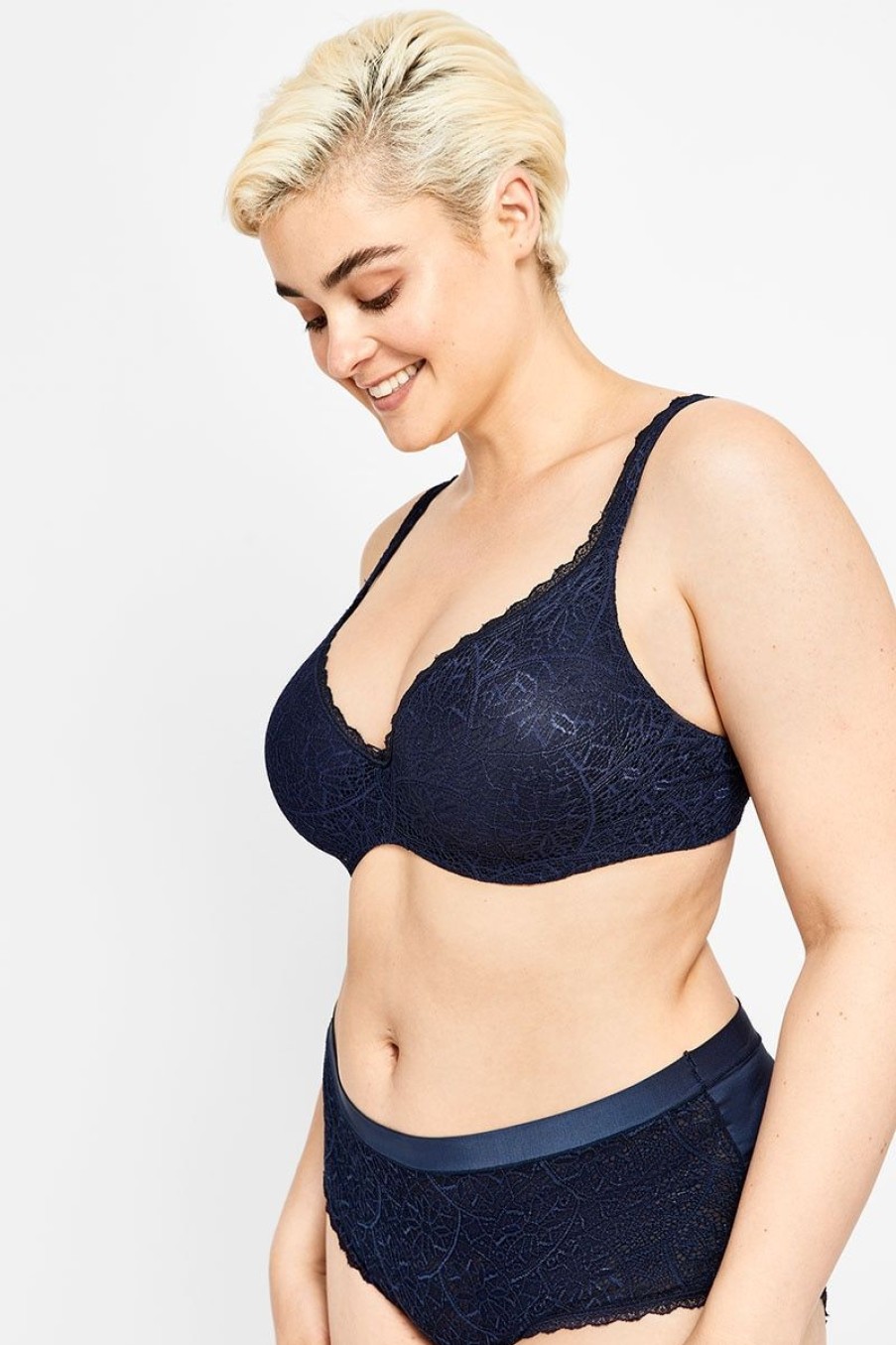 Bras Barely There | Barely There Lace Contour Bra Navy