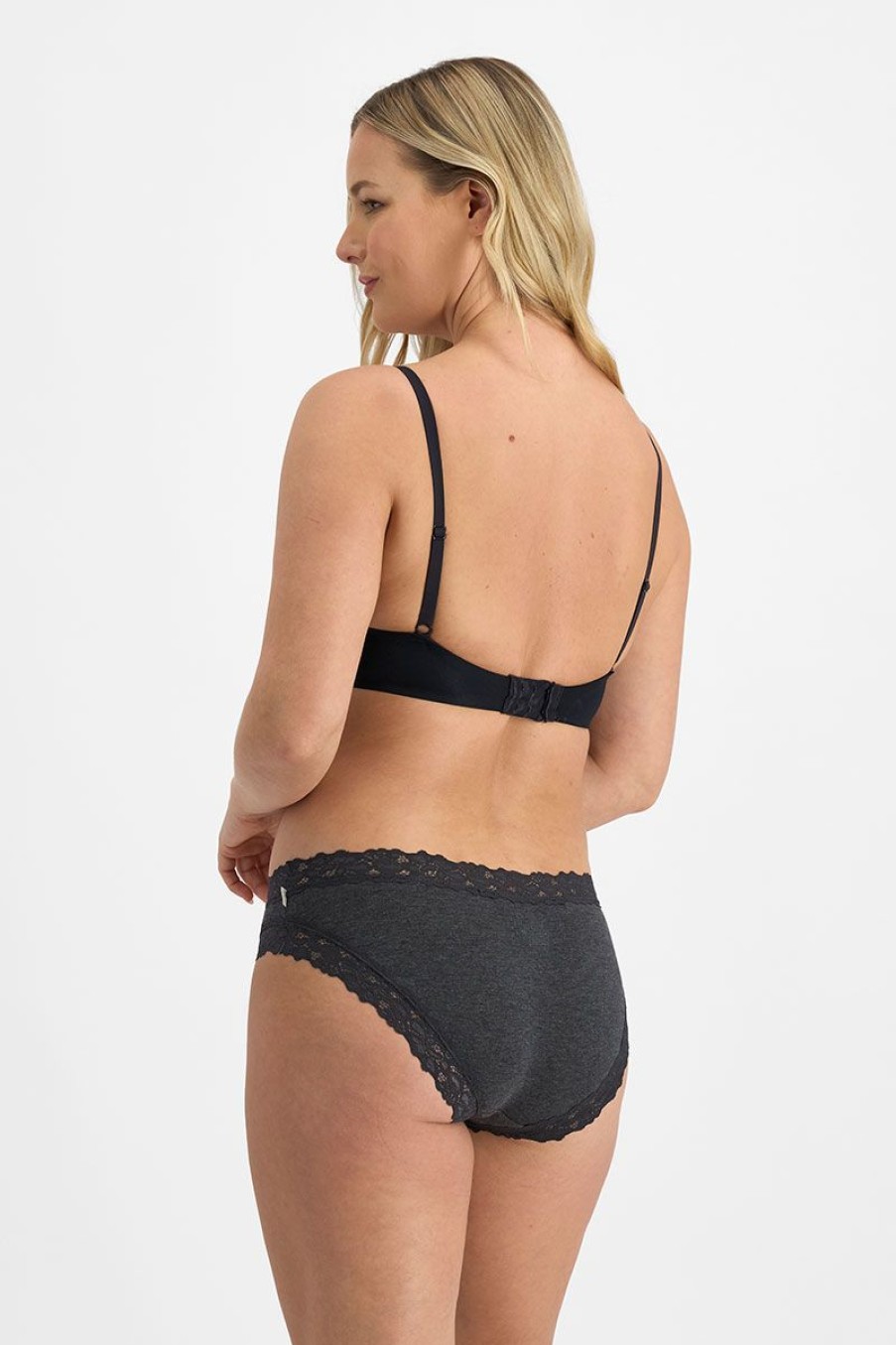 Underwear JocHot | Jockey Parisienne Cotton Marle Bikini Charcoal Marle