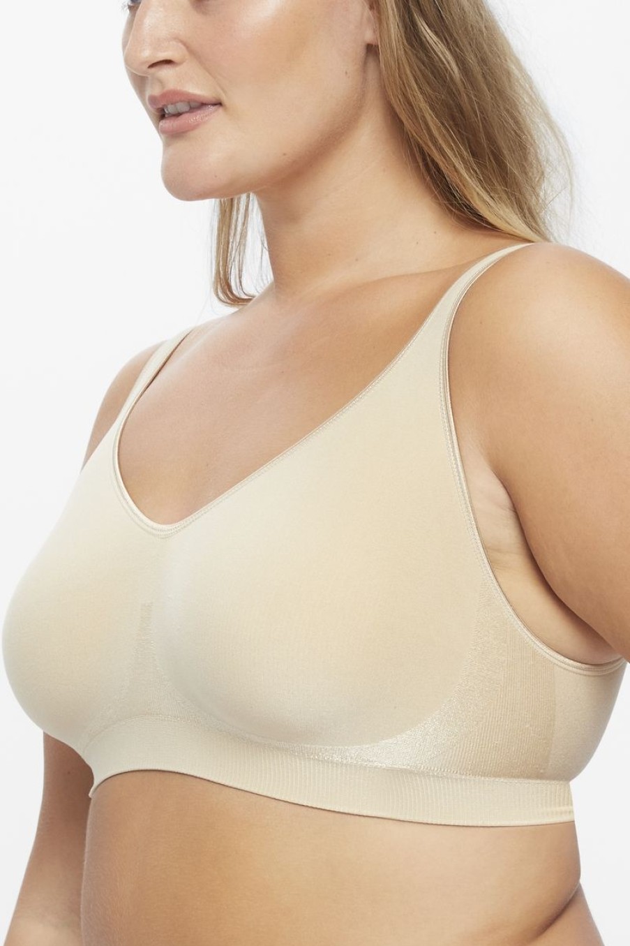 Curves Playtex | Playtex Comfort Revolution Non Contour Wirefree Bra Warm Beige