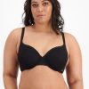 Curves Because | Because Lightly Lined Full Coverage Bra Black