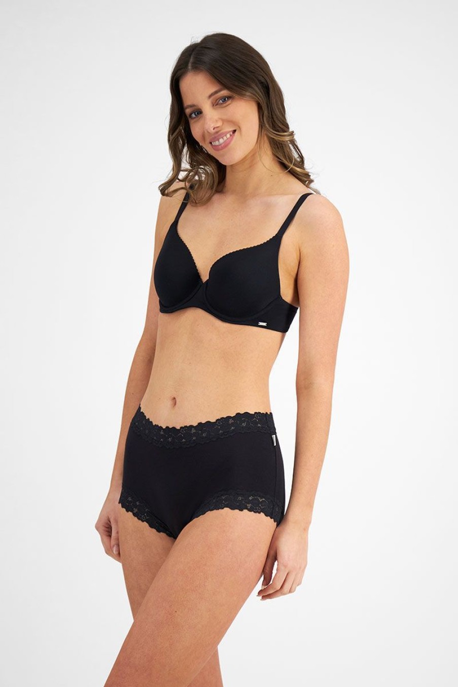 Underwear JocOnline | Jockey Parisienne Bamboo Full Brief Black